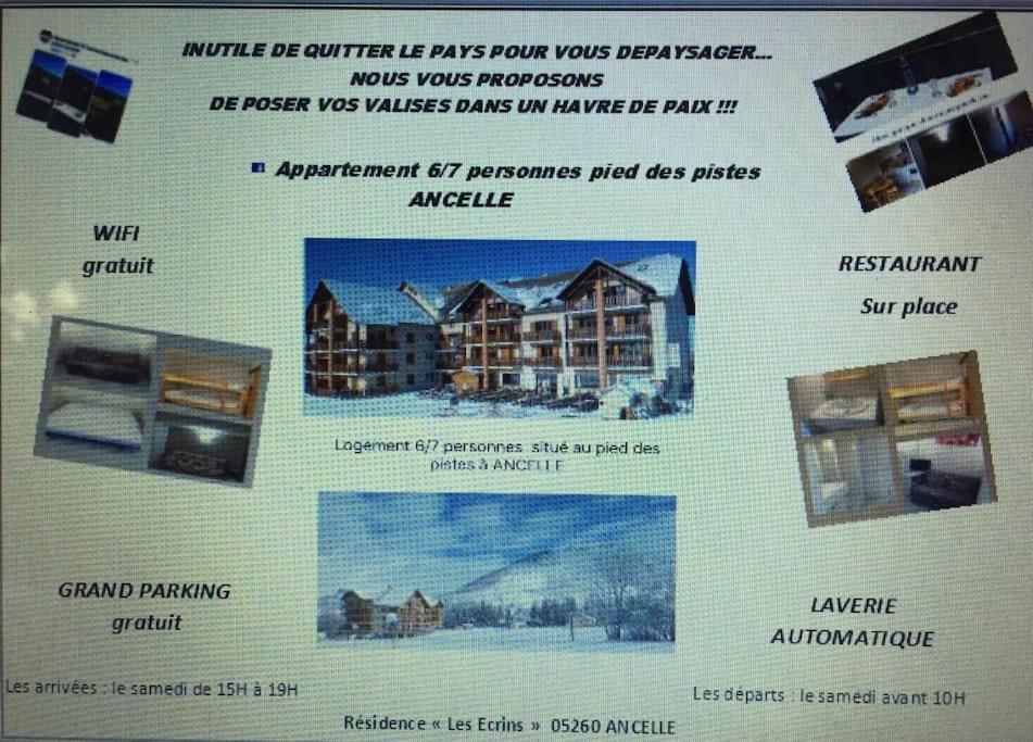 Appart Tres Ensoleille 5-6 Pers Au Pied Des Pistes Ancelle Εξωτερικό φωτογραφία